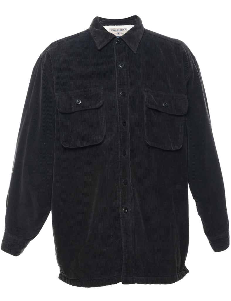 Faux Sherling Lined Corduroy Shirt - L