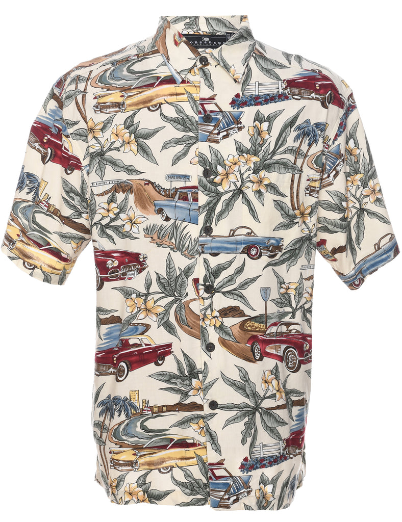 Floral Hawaiian Shirt - L