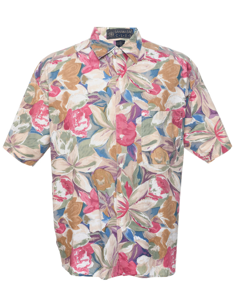 Floral Hawaiian Shirt - L