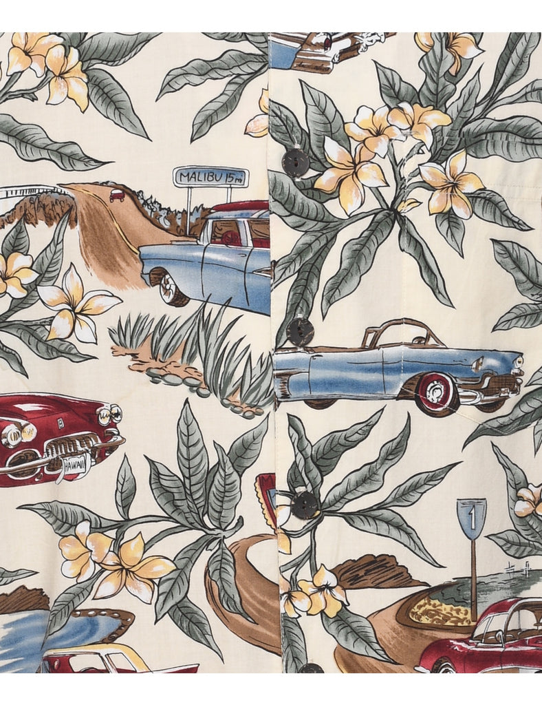 Floral Hawaiian Shirt - L