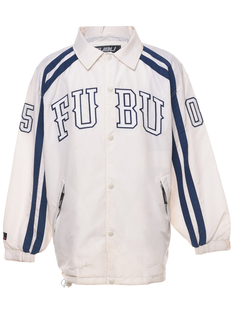 FUBU Y2K White Nylon Jacket - M