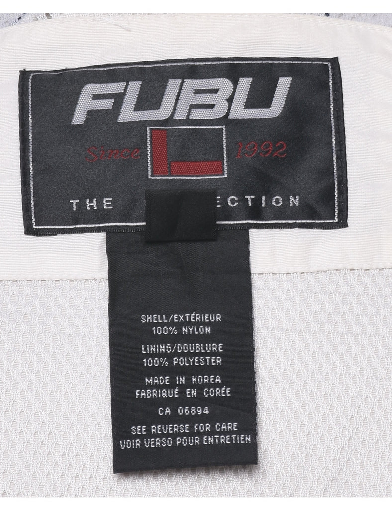 FUBU Y2K White Nylon Jacket - M