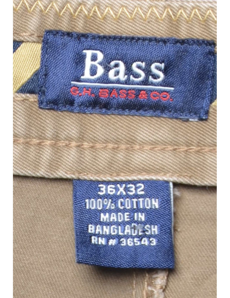 G.H. Bass Light Brown Tapered Trousers - W36 L32