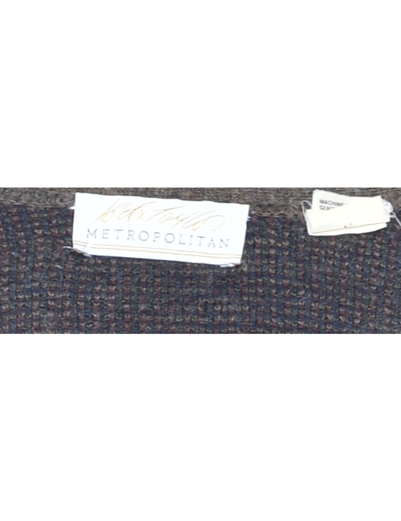 Geometric Pattern Cardigan - L