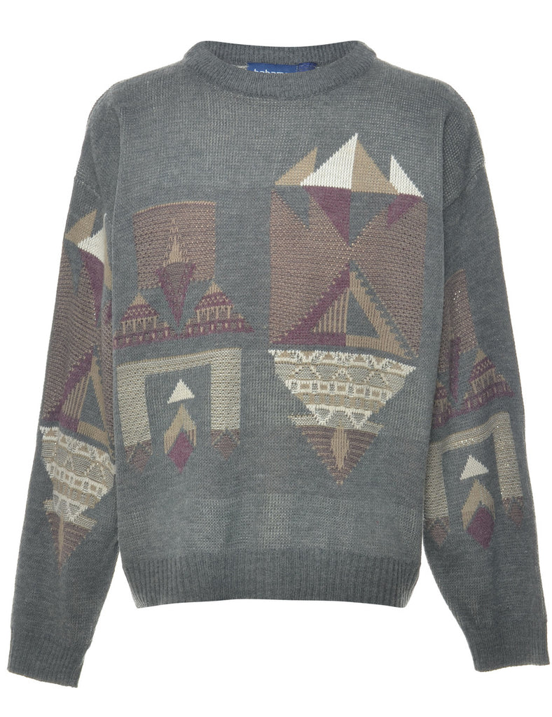 Geometric Pattern Jumper - L