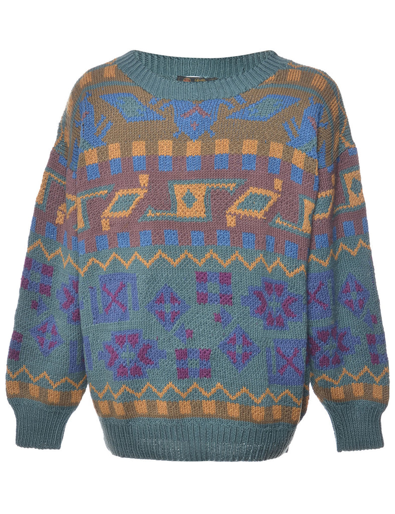 Geometric Pattern Jumper - L