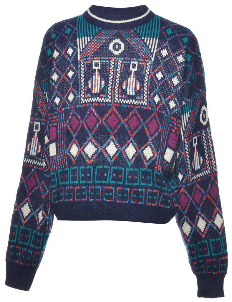 Geometric Pattern Jumper - L