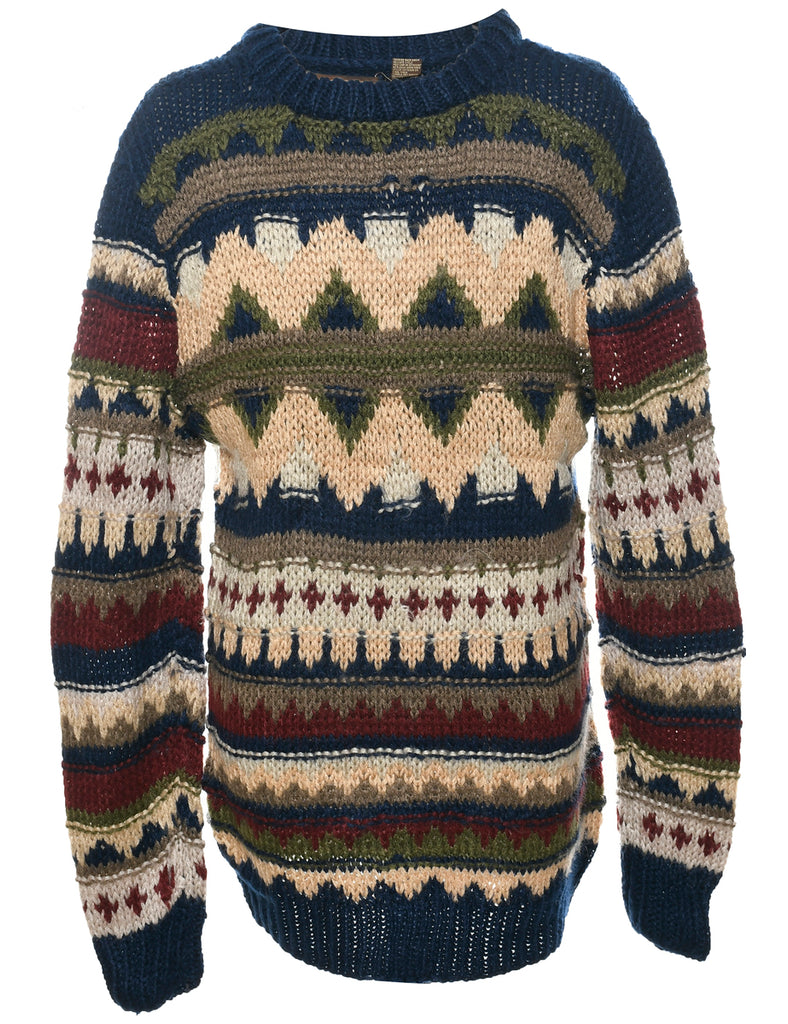 Geometric Pattern Jumper - M