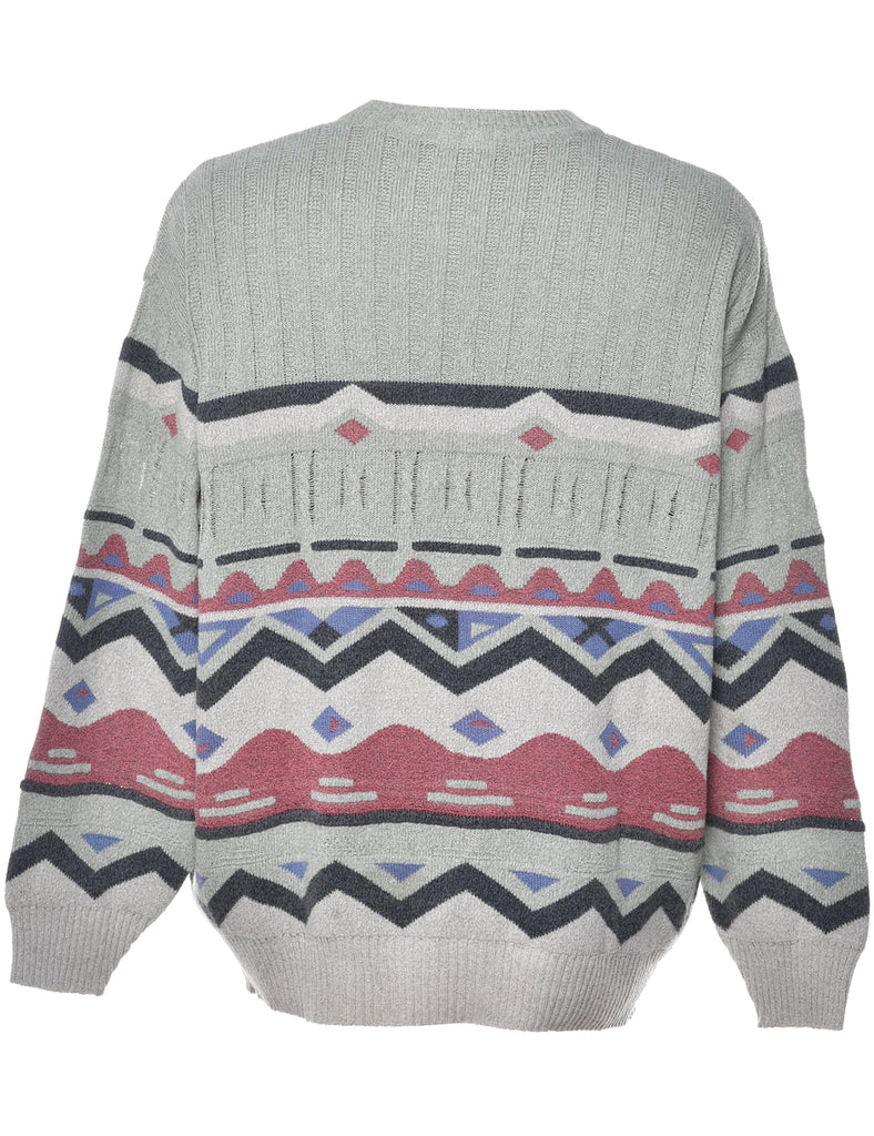 Geometric Pattern Jumper - L