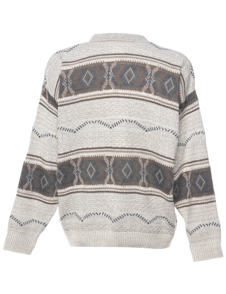 Geometric Pattern Jumper - L