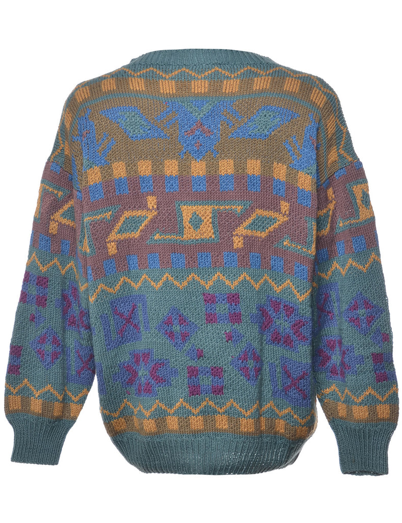 Geometric Pattern Jumper - L