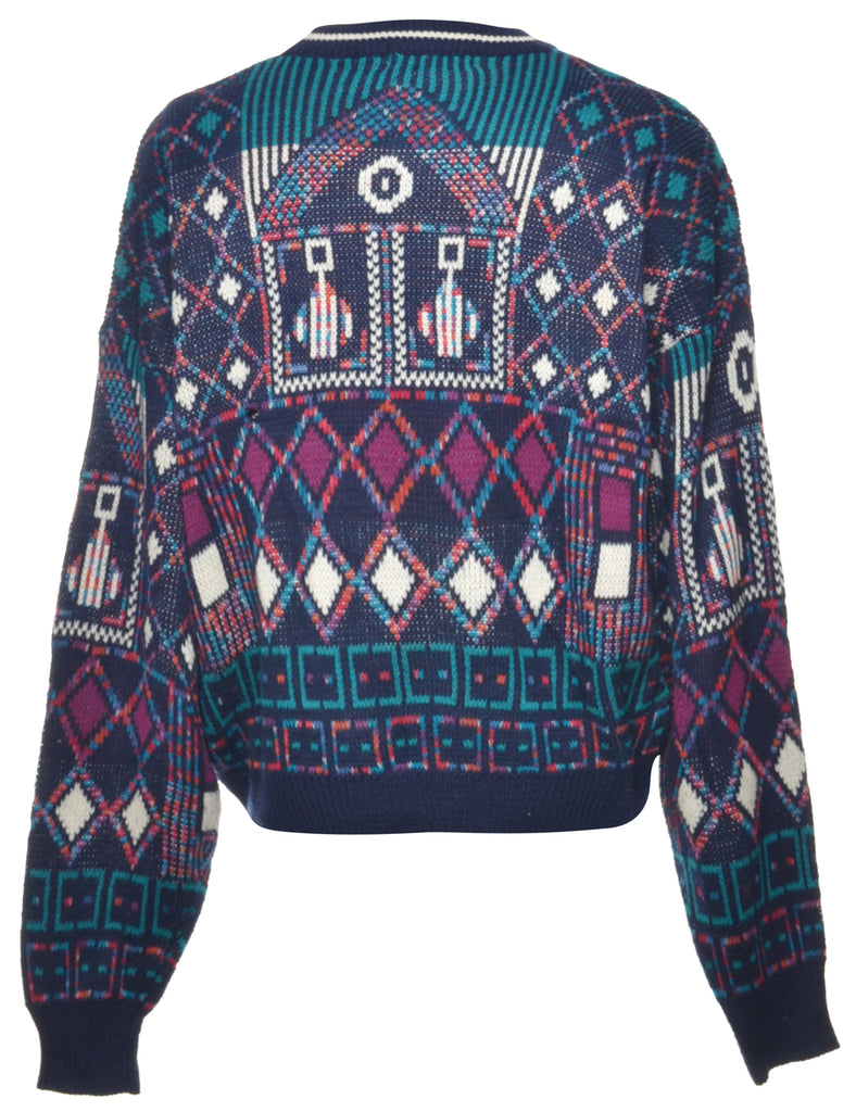 Geometric Pattern Jumper - L