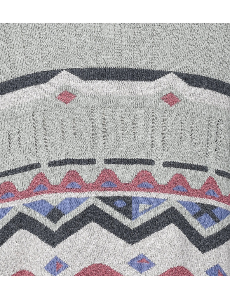 Geometric Pattern Jumper - L