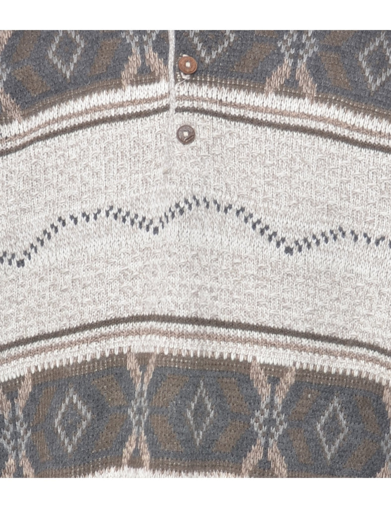 Geometric Pattern Jumper - L