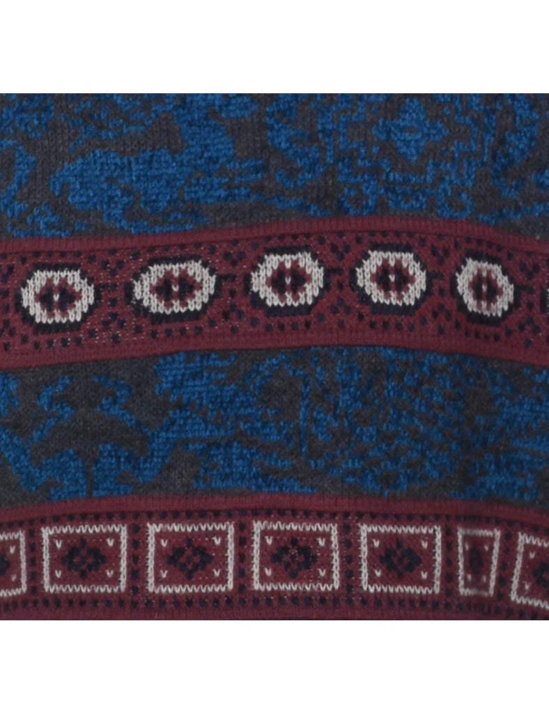Geometric Pattern Jumper - L