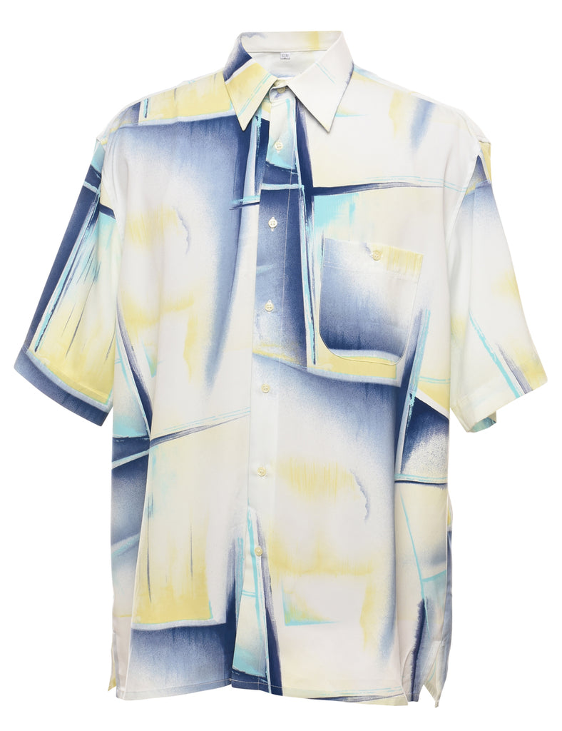 Geometric Pattern Short Sleeved Shirt - XL