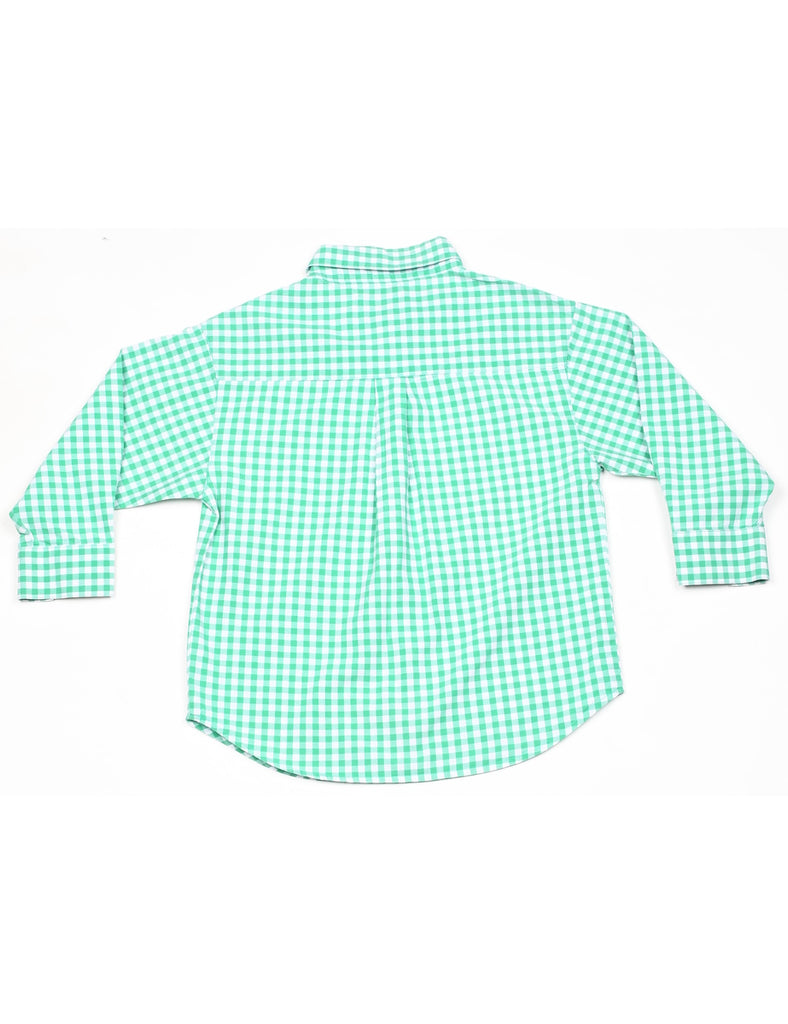 Gingham Green & White Shirt - 2-3 YEARS