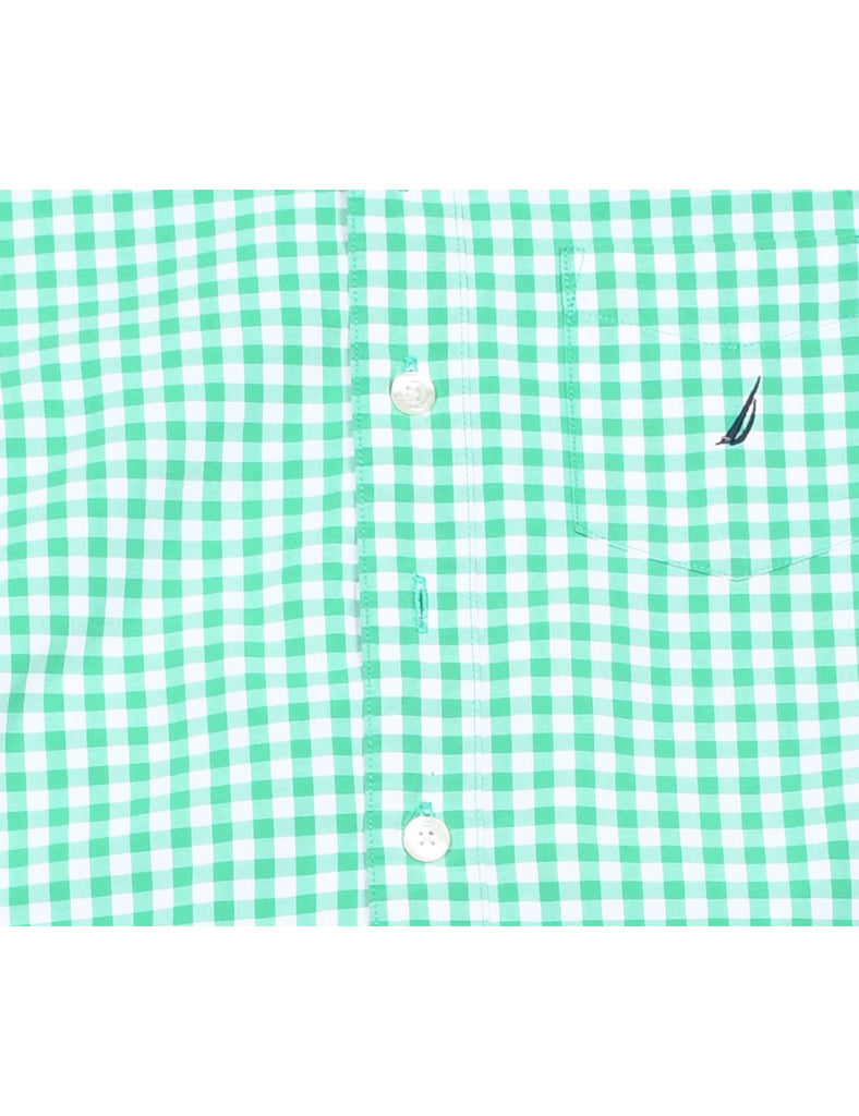 Gingham Green & White Shirt - 2-3 YEARS