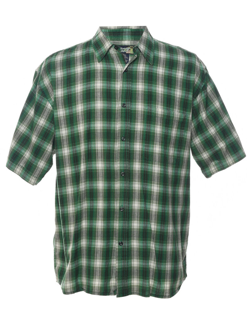 Green Checked Shirt - L