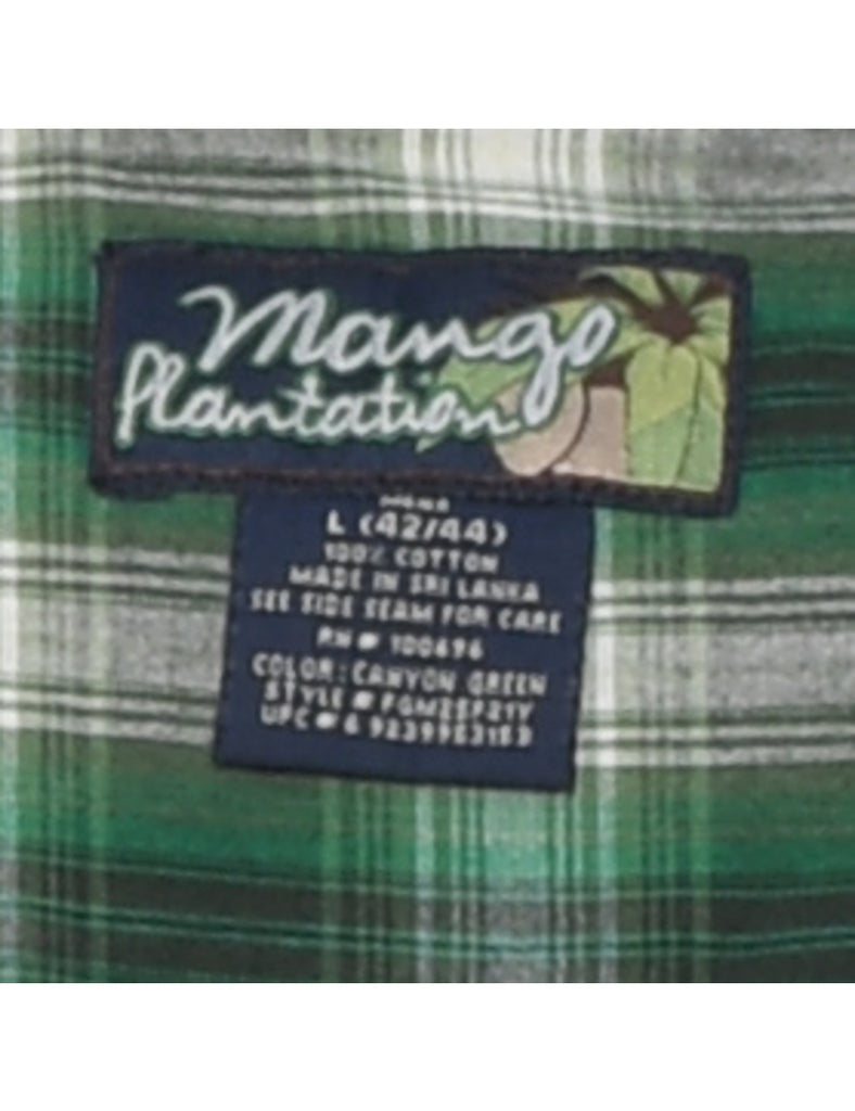 Green Checked Shirt - L