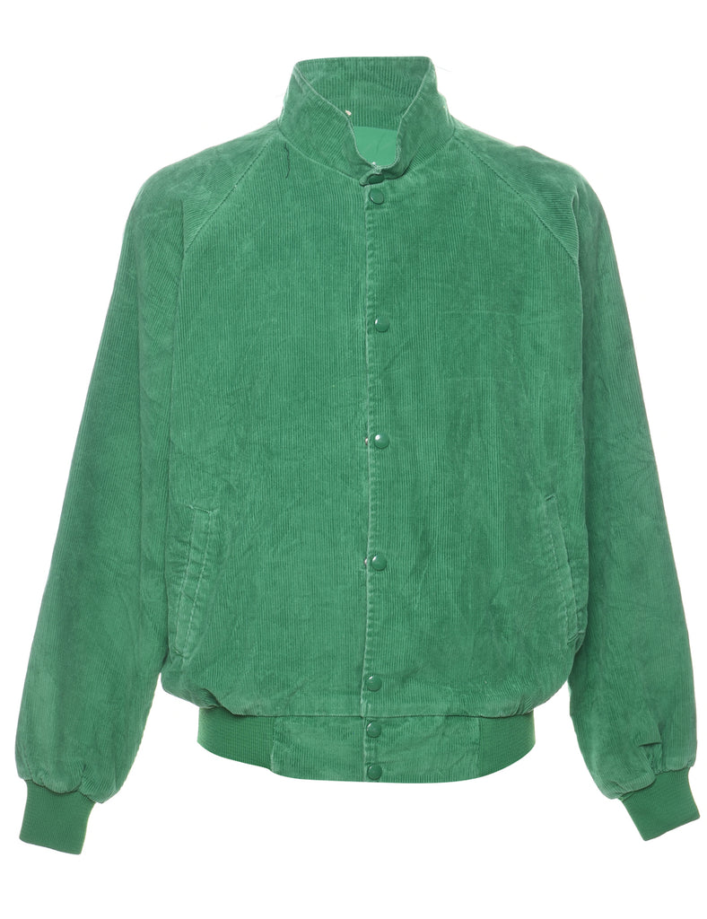 Green Corduroy Baseball Style Jacket - XL