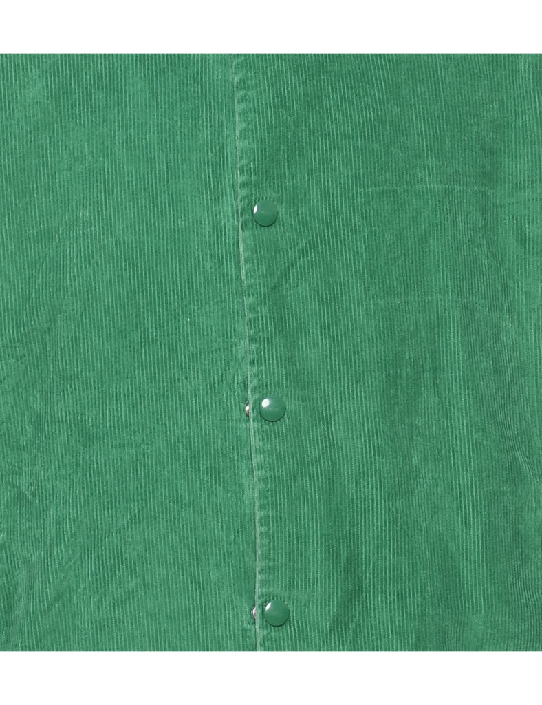 Green Corduroy Baseball Style Jacket - XL