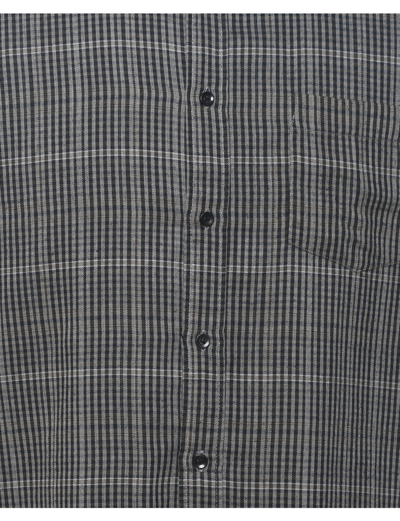 Grey & Black Classic Checked Shirt - S
