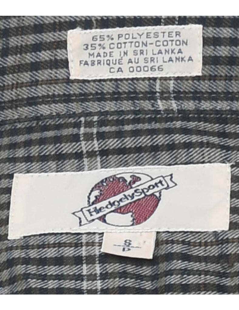 Grey & Black Classic Checked Shirt - S