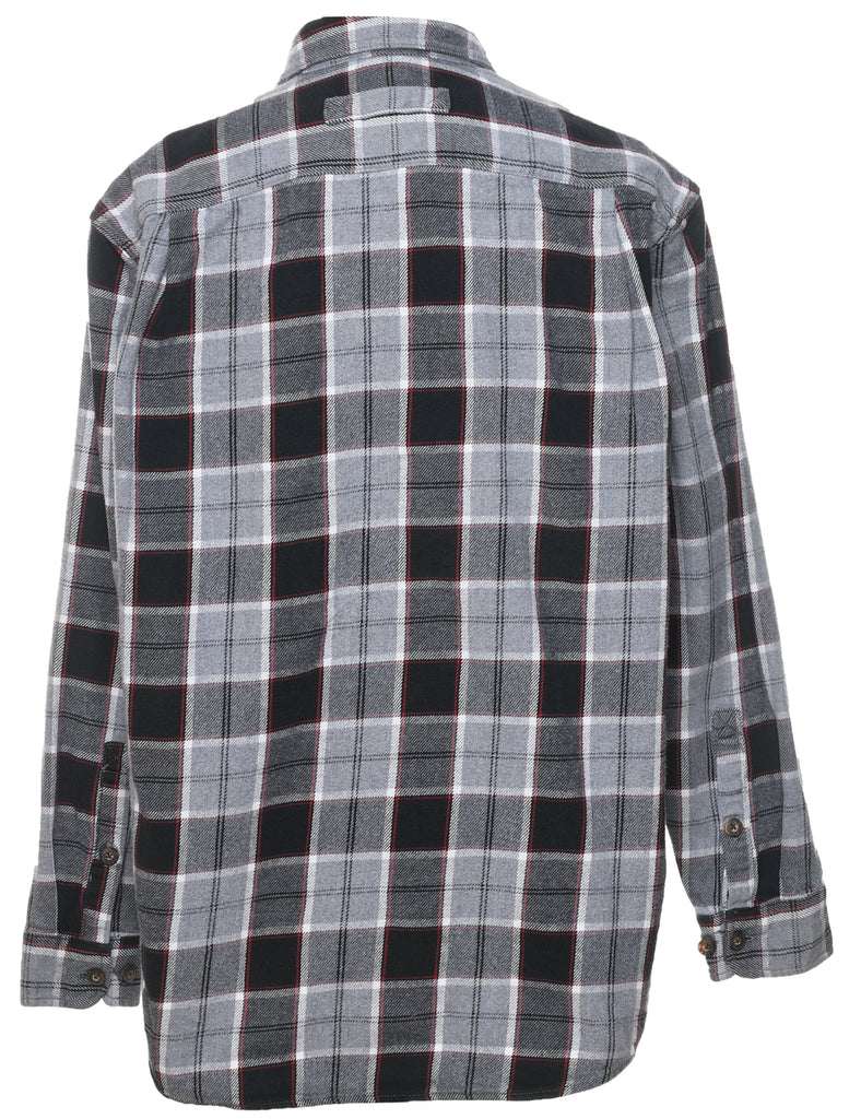 Grey, Black & White Classic Checked Shirt - L