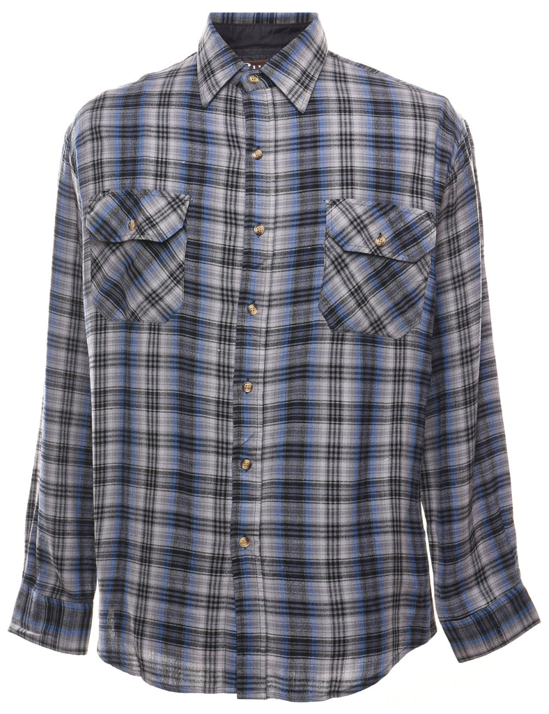 Grey Checked Shirt - L