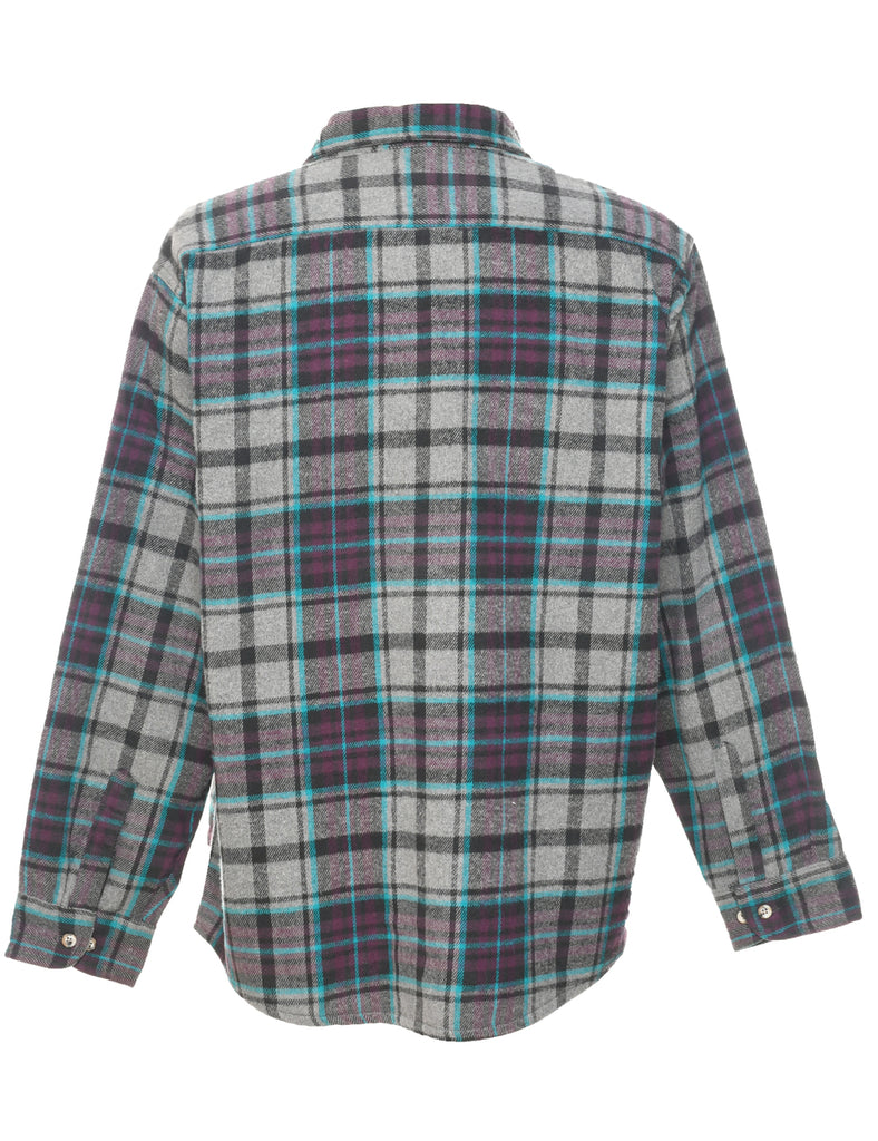 Grey Checked Shirt - M