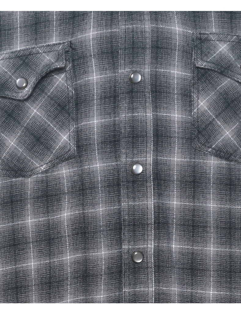 Grey Checked Shirt - M