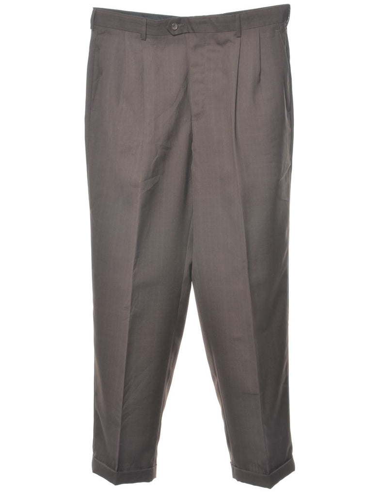 Grey Checked Trousers - W36 L32