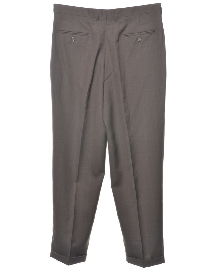 Grey Checked Trousers - W36 L32
