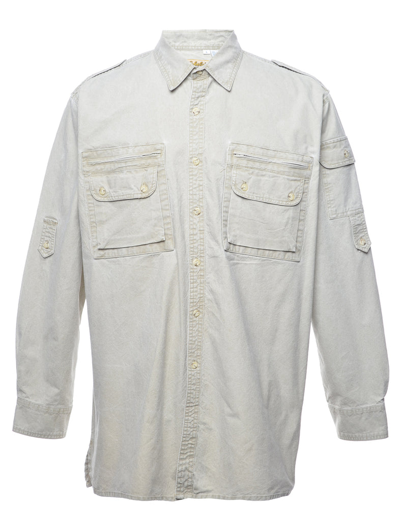 Grey Long Sleeved Shirt - L