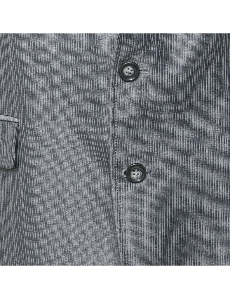 Grey Pinstriped Blazer - L