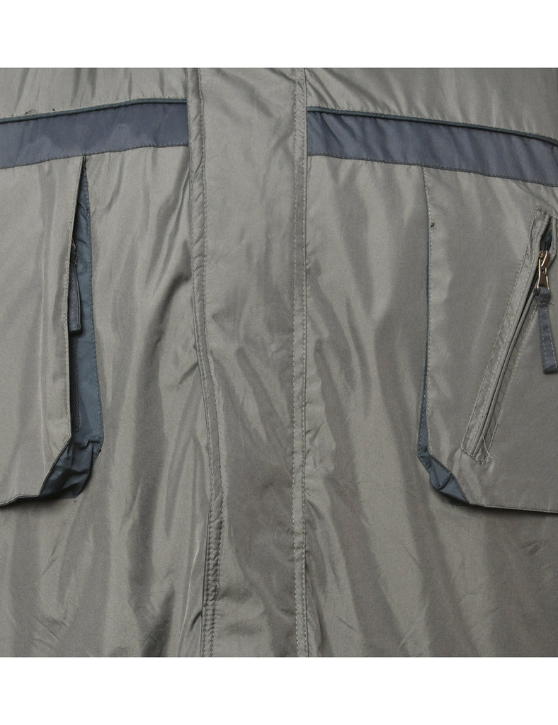 Grey Zip Front Jacket - M