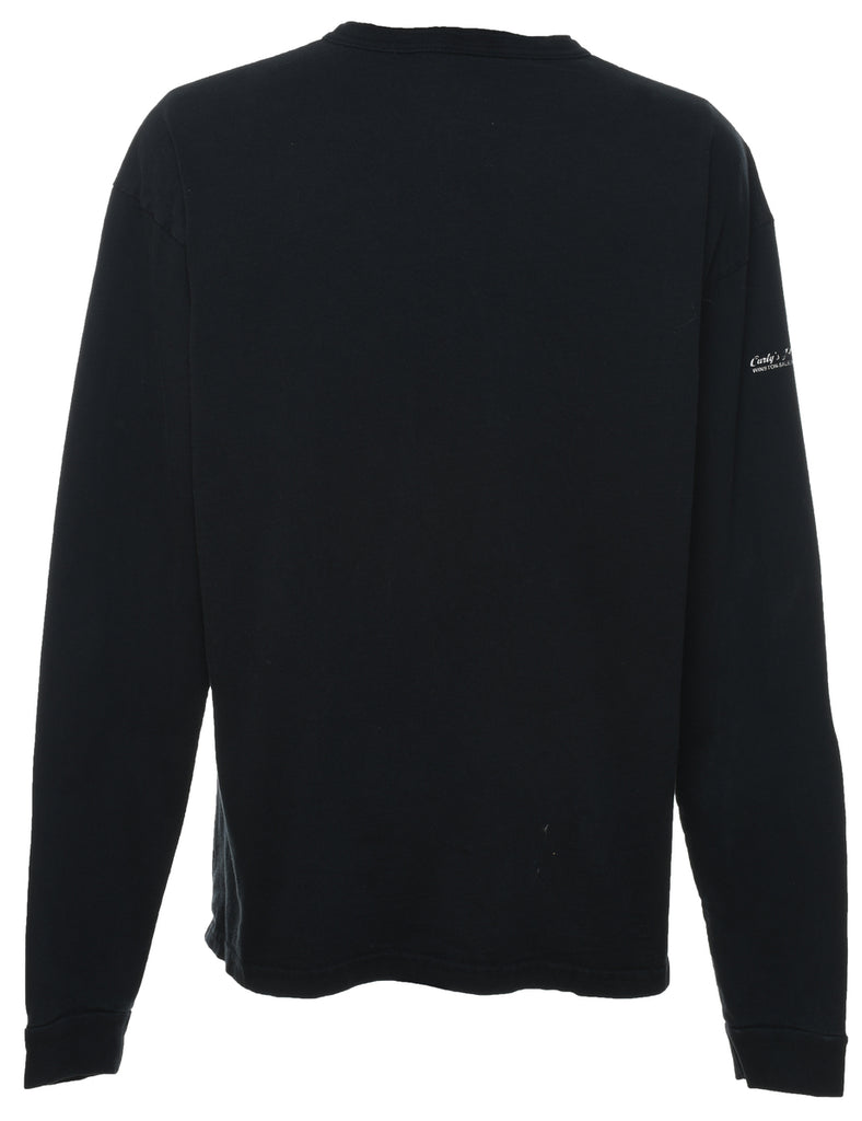 Harley Davidson Black Long-Sleeve Plain T-shirt - XL