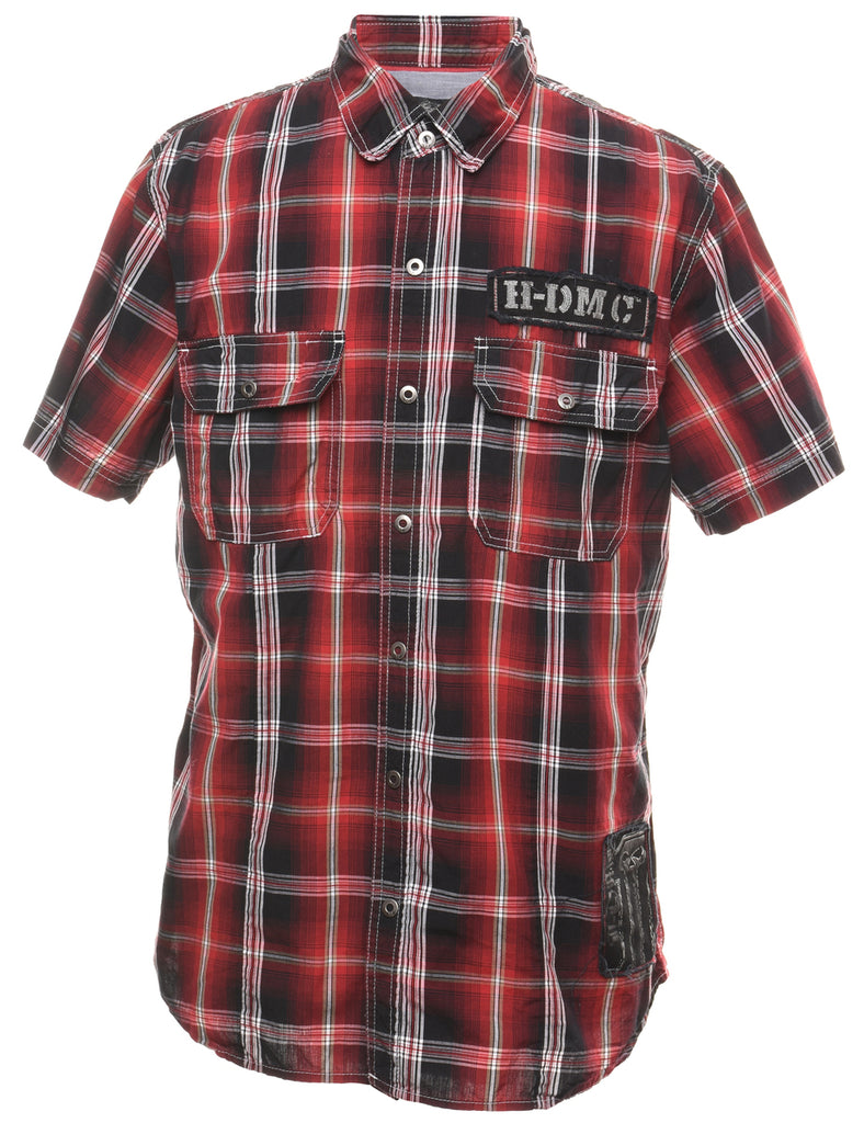 Harley Davidson Checked Western Shirt - L
