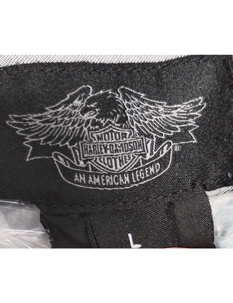Harley Davidson Checked Western Shirt - L