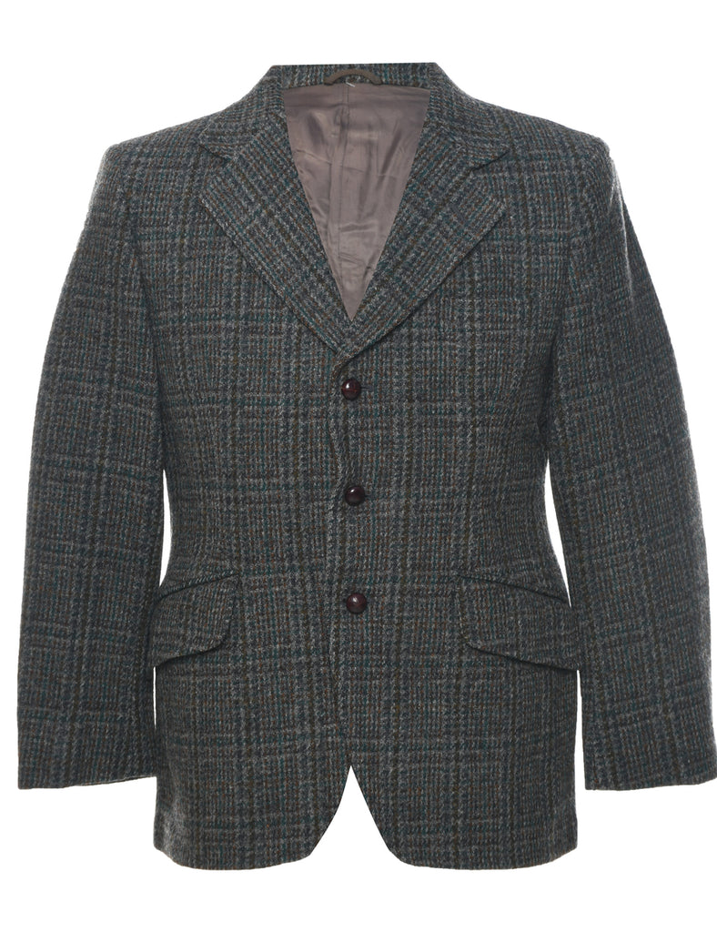 Harris Tweed Checked Blazer - M