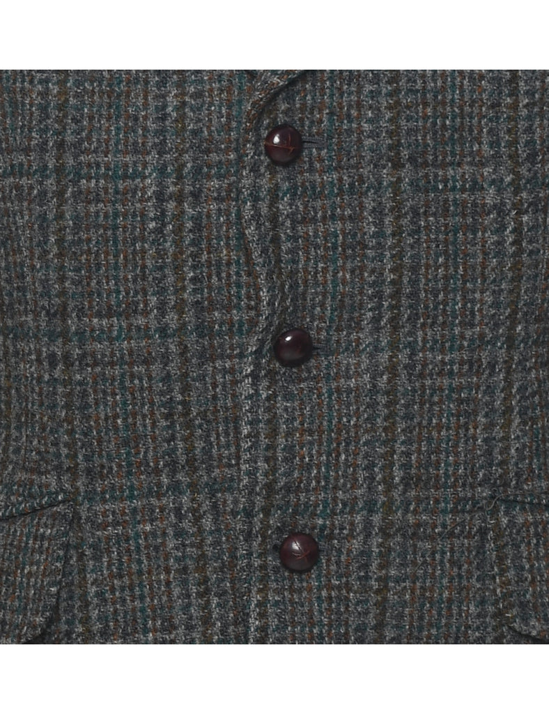 Harris Tweed Checked Blazer - M