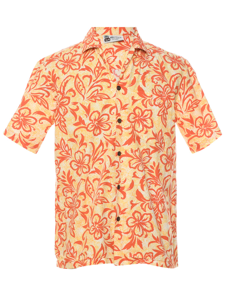 Hibiscus Red Hawaiian Shirt - S