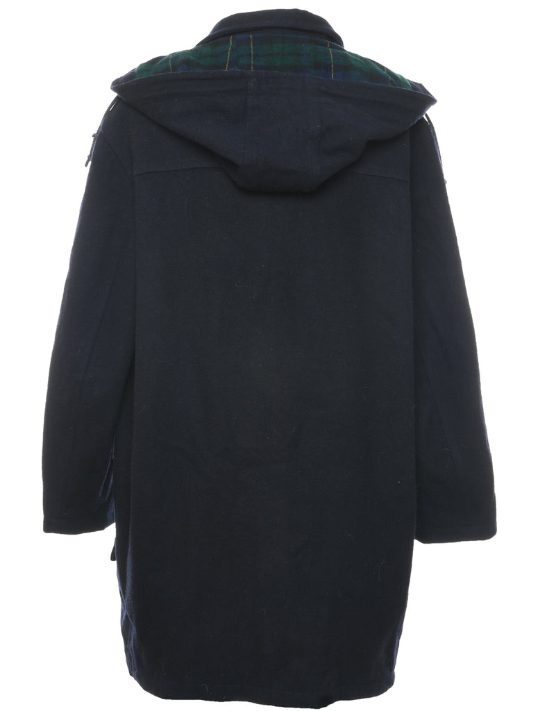 Hooded Navy Duffle Coat - XL