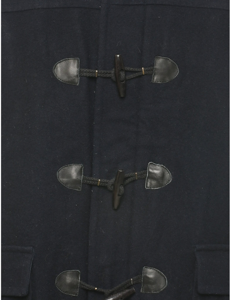 Hooded Navy Duffle Coat - XL