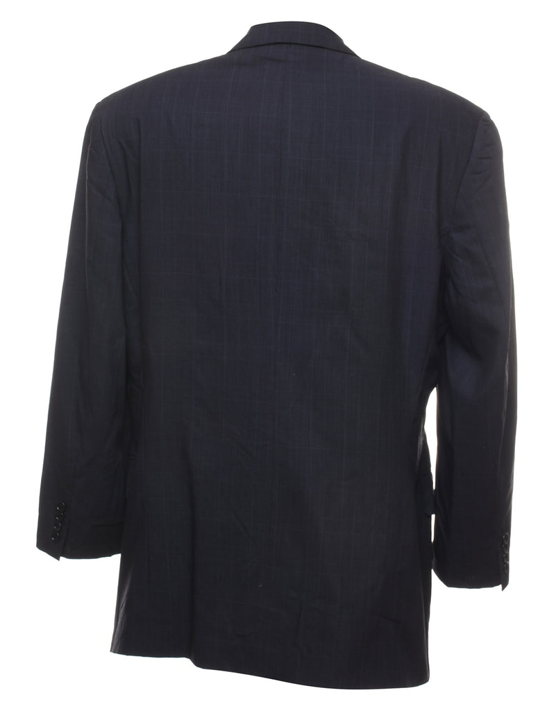 Hugo Boss Checked Navy Blazer - L