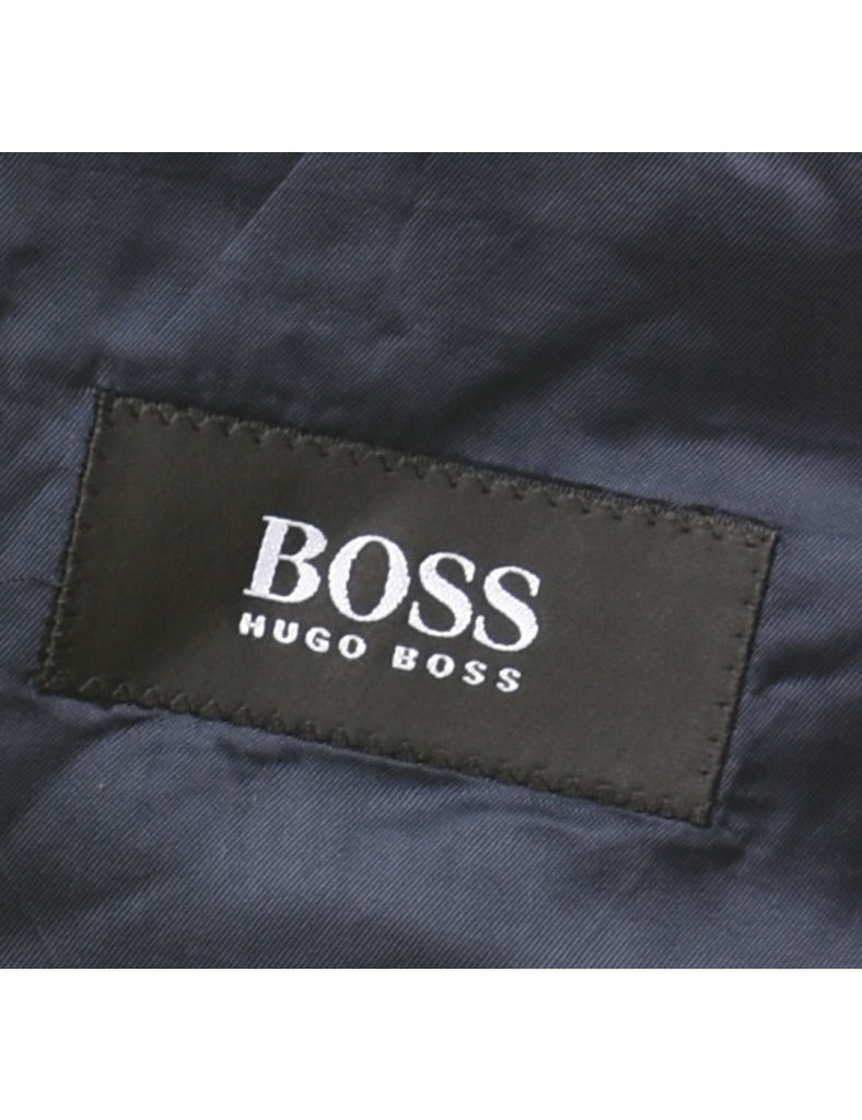 Hugo Boss Checked Navy Blazer - L