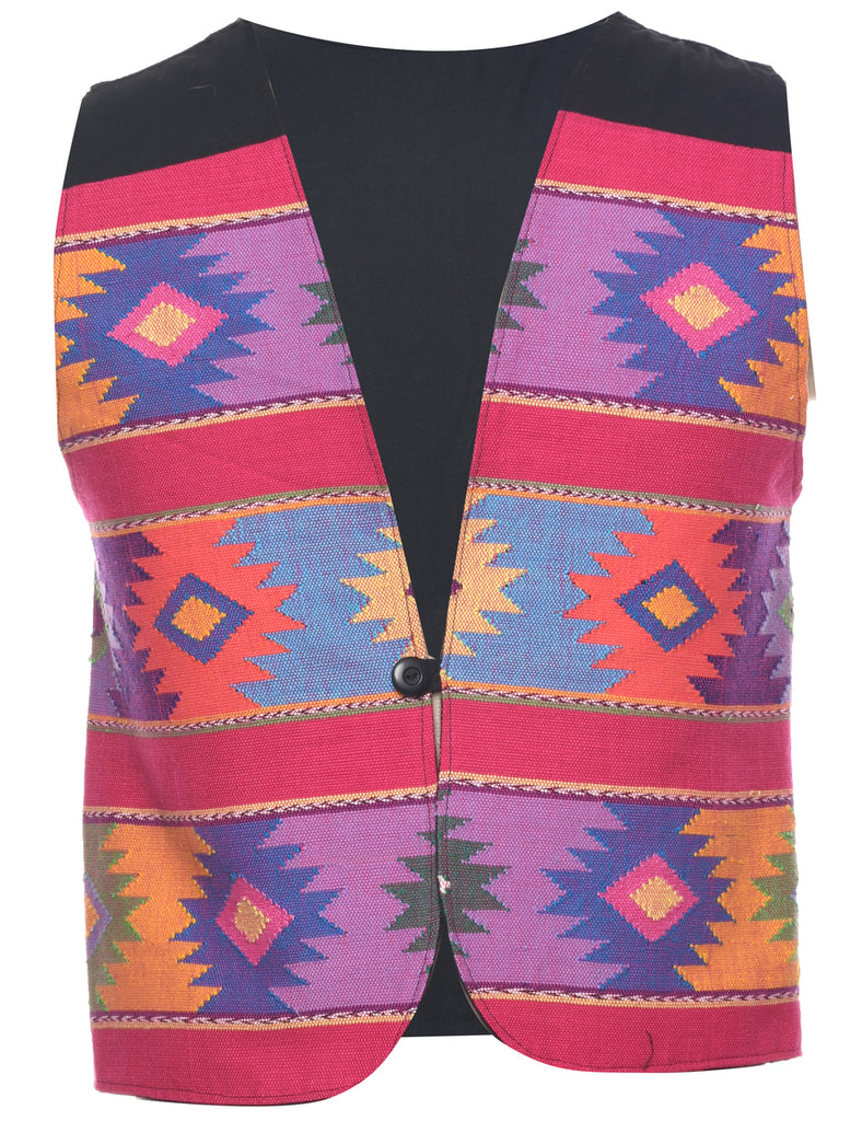 Ikat Print Waistcoat - S