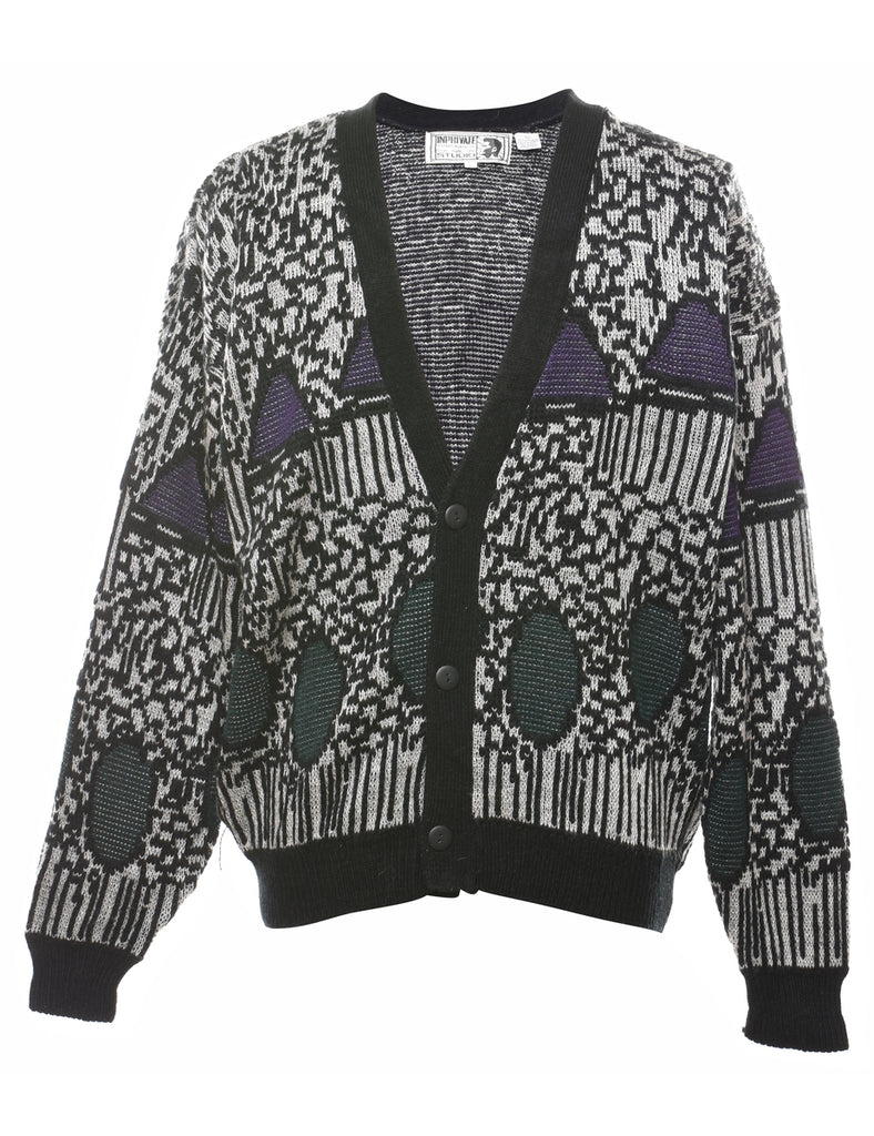 Inprivate Geometric Pattern Cardigan - L
