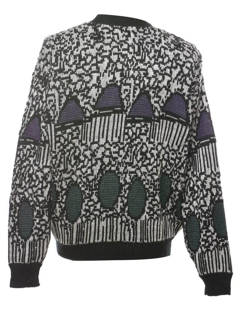 Inprivate Geometric Pattern Cardigan - L